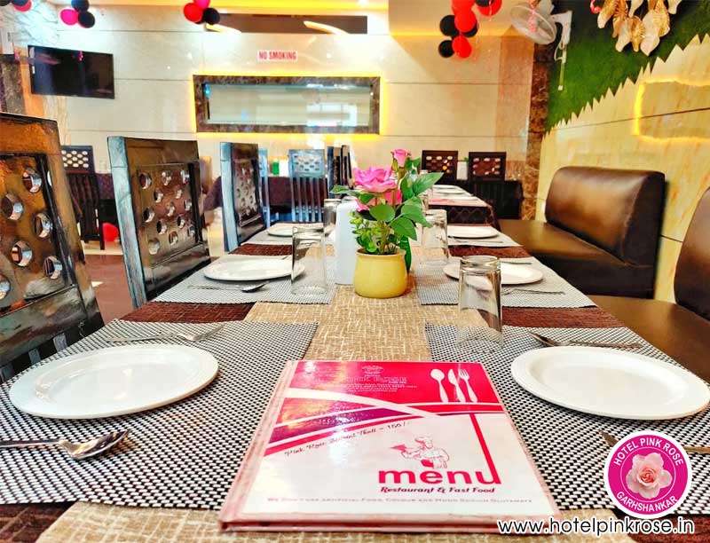 Restaurant breakfast lunch dinner Hotel Pink Rose Garhshankar Hoshiarpur
