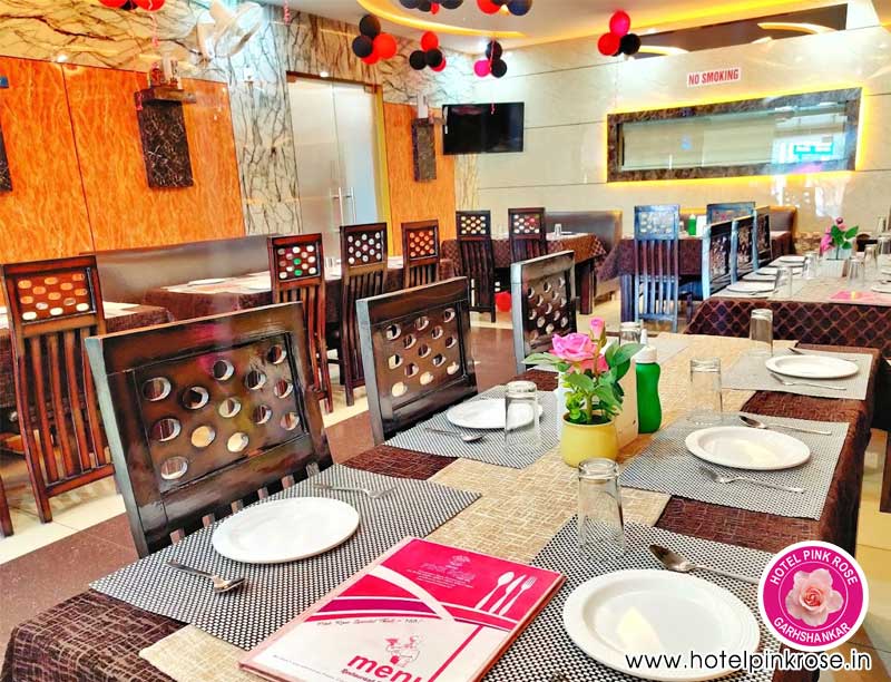 Restaurant breakfast lunch dinner Hotel Pink Rose Garhshankar Hoshiarpur